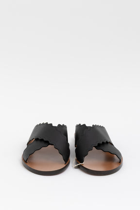 Ingrid Scalloped Slide Sandals