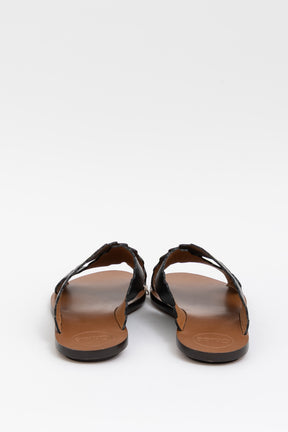 Ingrid Scalloped Slide Sandals