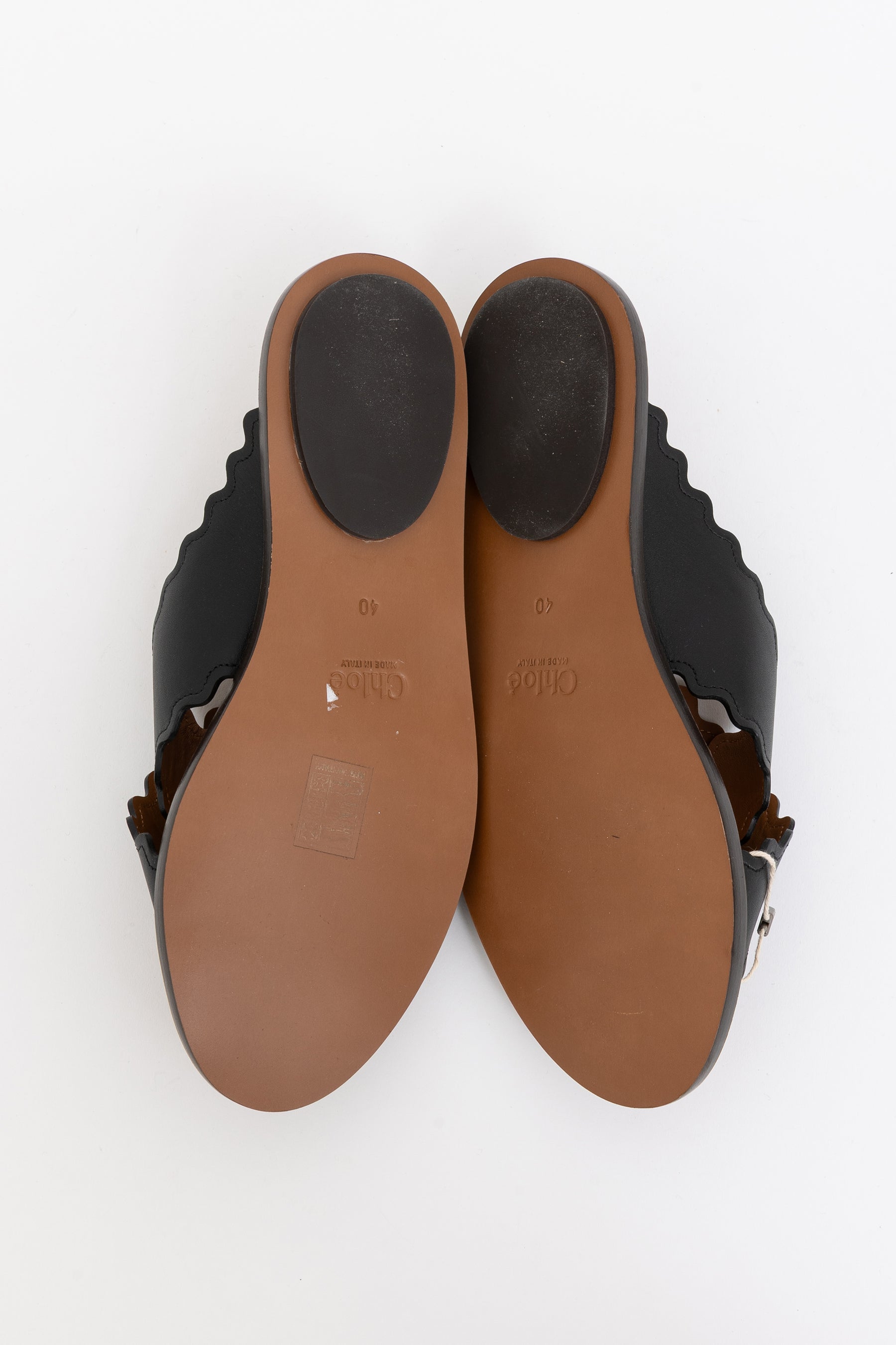 Ingrid Scalloped Slide Sandals