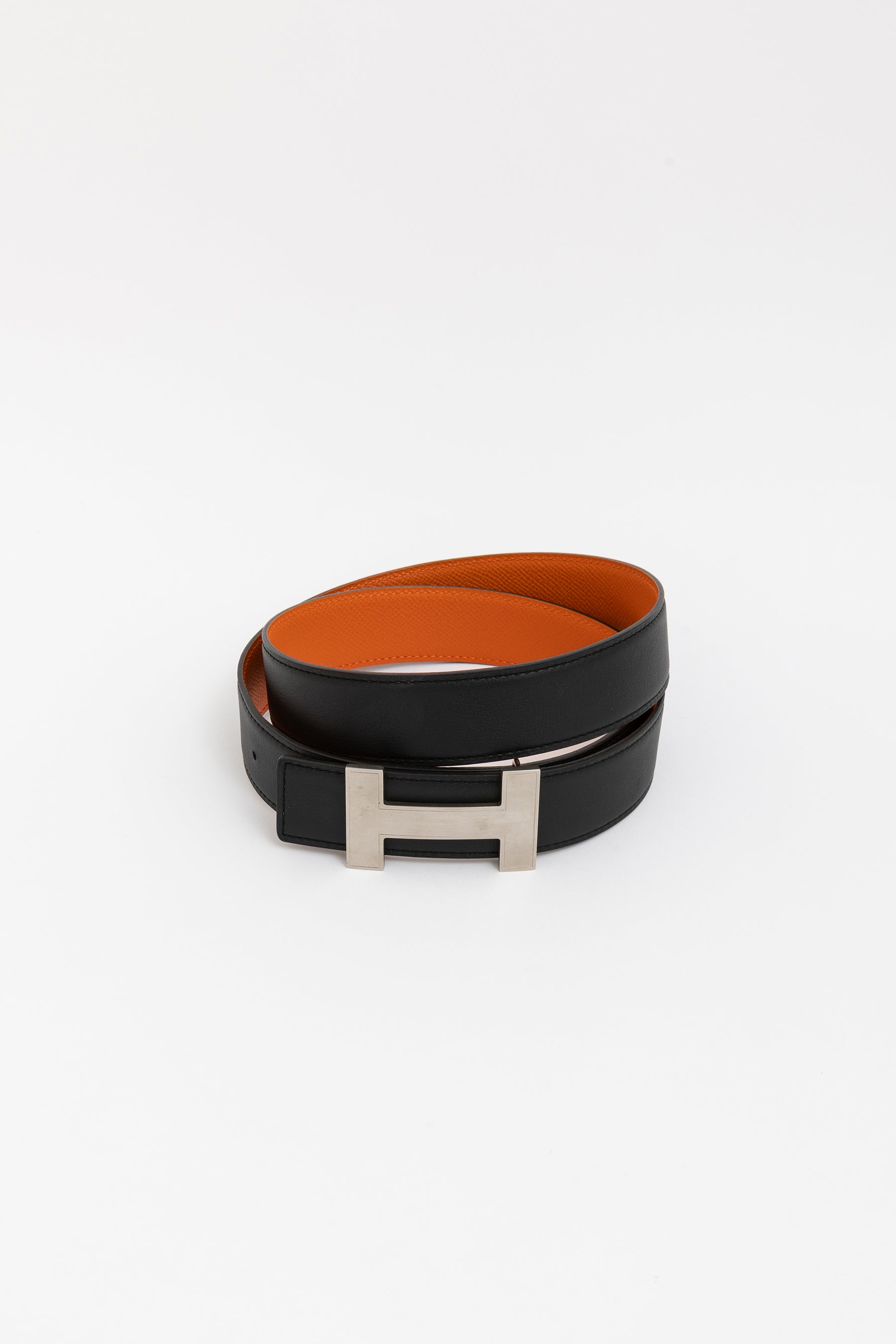 Reversible Brushed H Buckle Belt