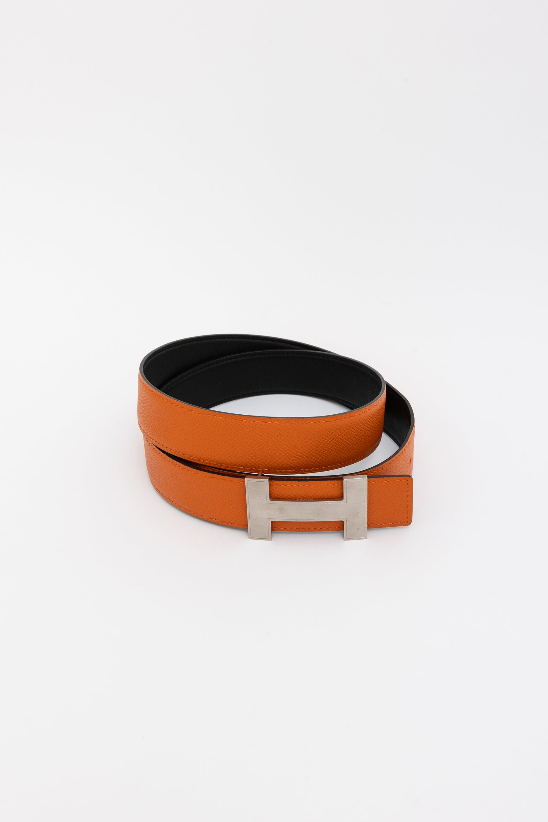 Reversible Brushed H Buckle Belt