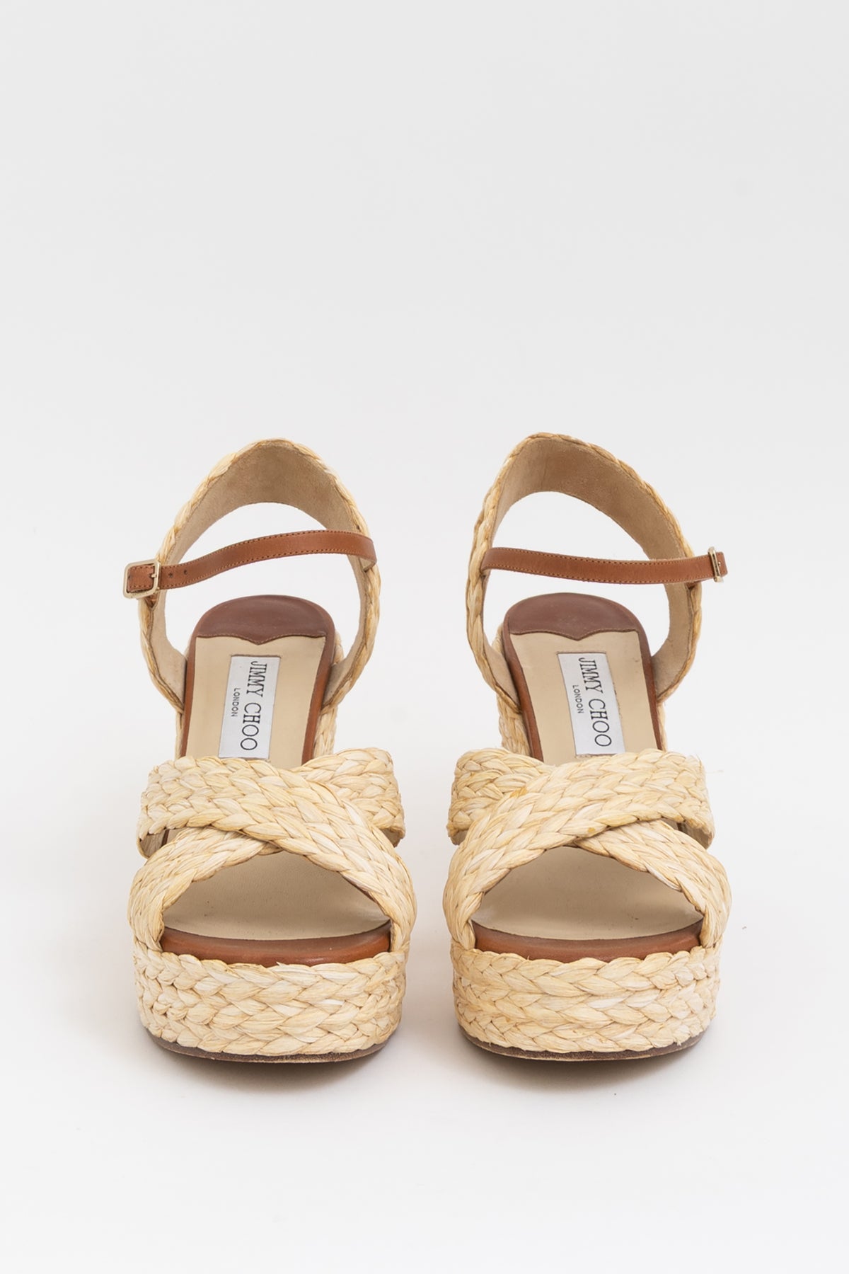 Dellena Raffia Espadrille Wedge Sandals