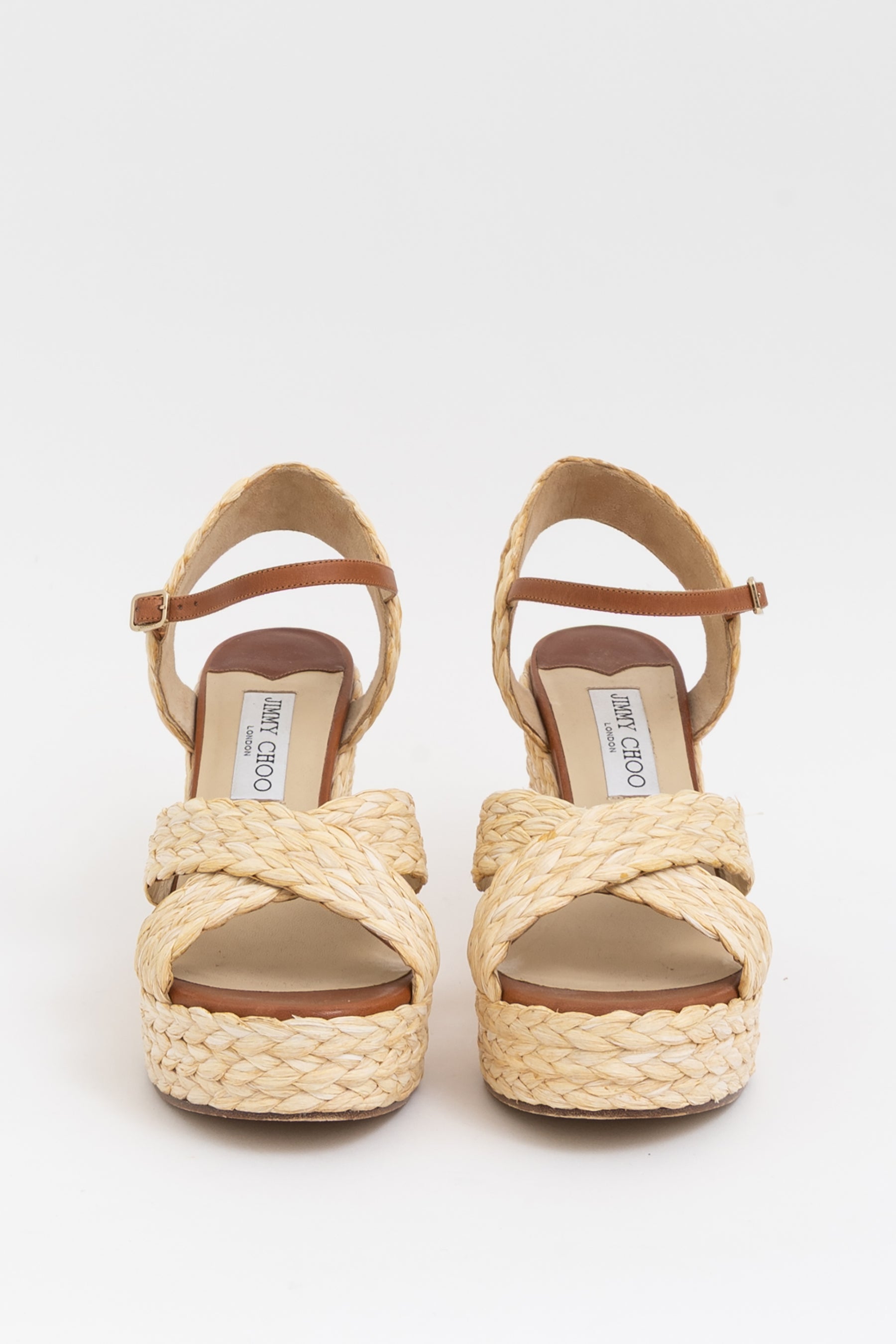 Dellena Raffia Espadrille Wedge Sandals