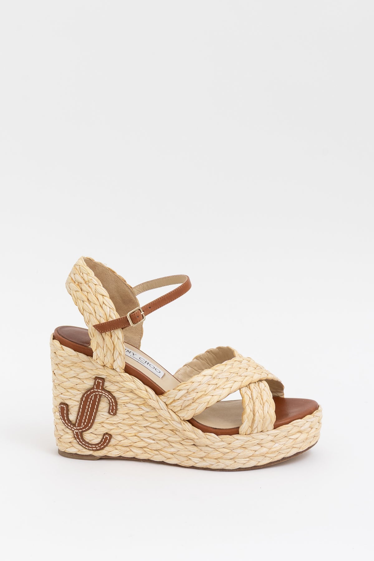 Dellena Raffia Espadrille Wedge Sandals
