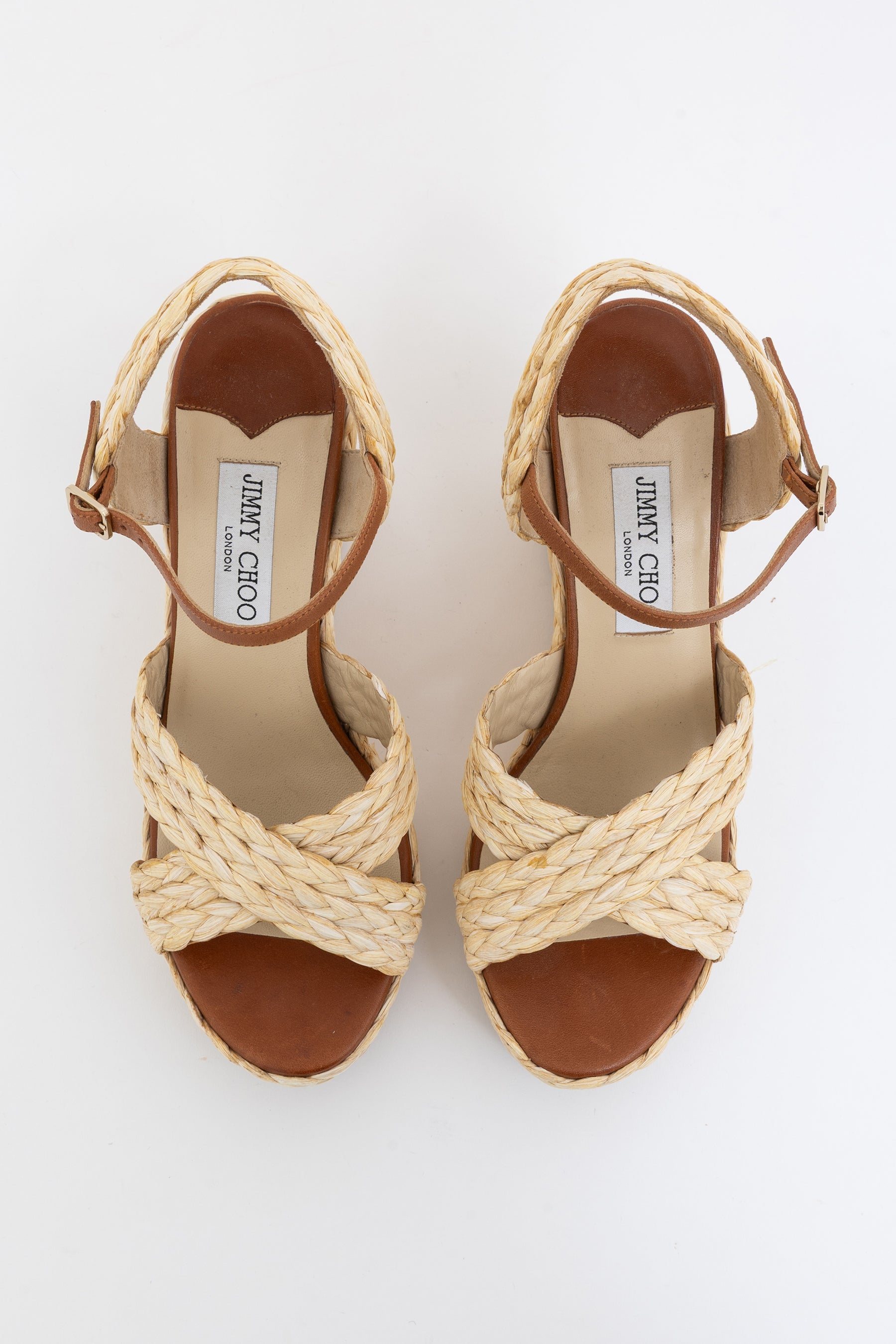 Dellena Raffia Espadrille Wedge Sandals