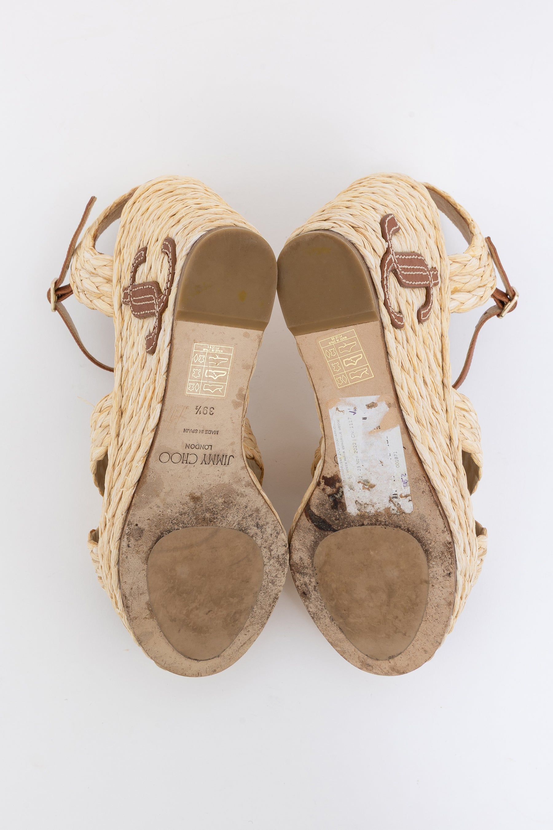 Dellena Raffia Espadrille Wedge Sandals