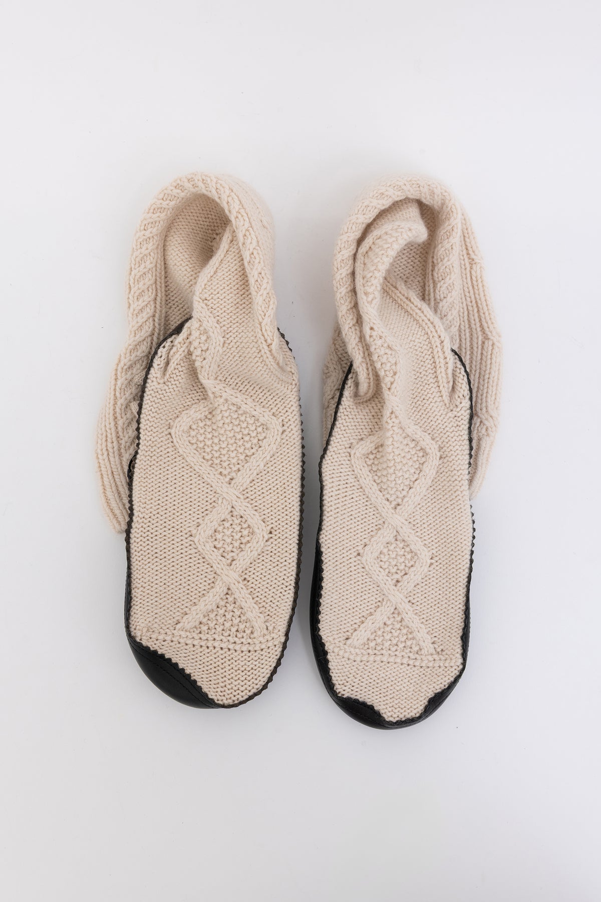 Cable-Knit Slippers