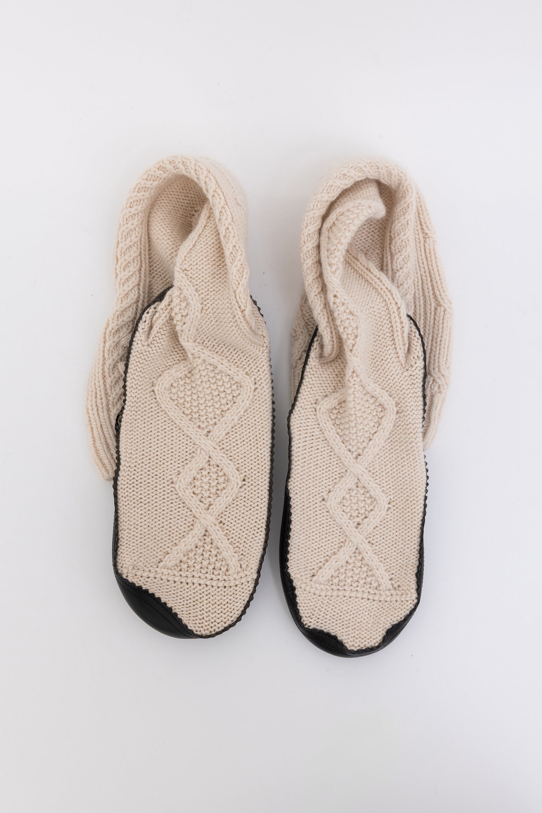 Cable-Knit Slippers