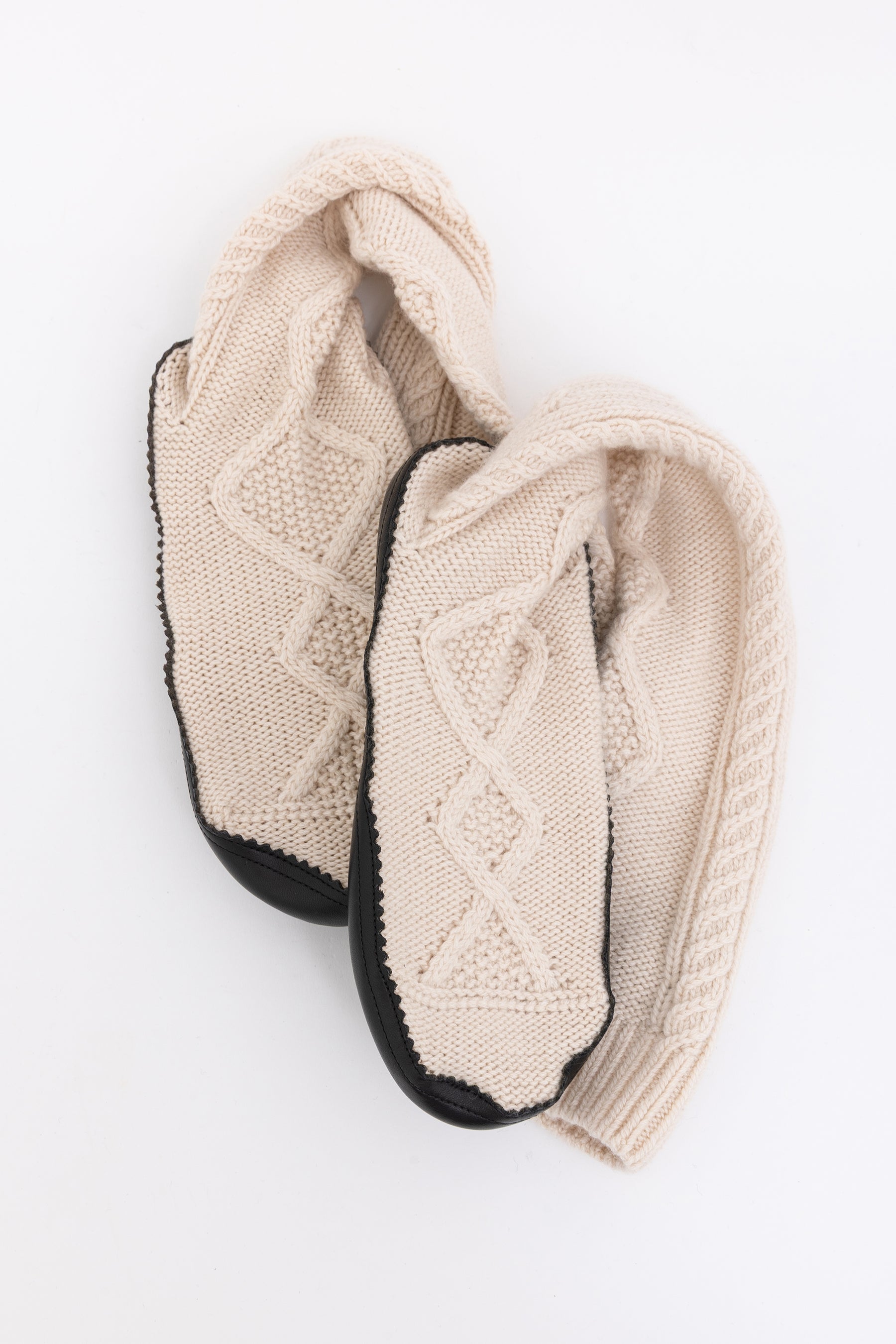 Cable-Knit Slippers