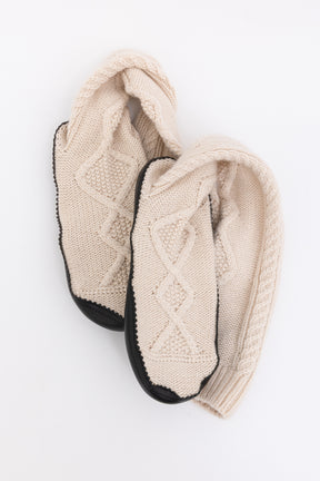 Cable-Knit Slippers