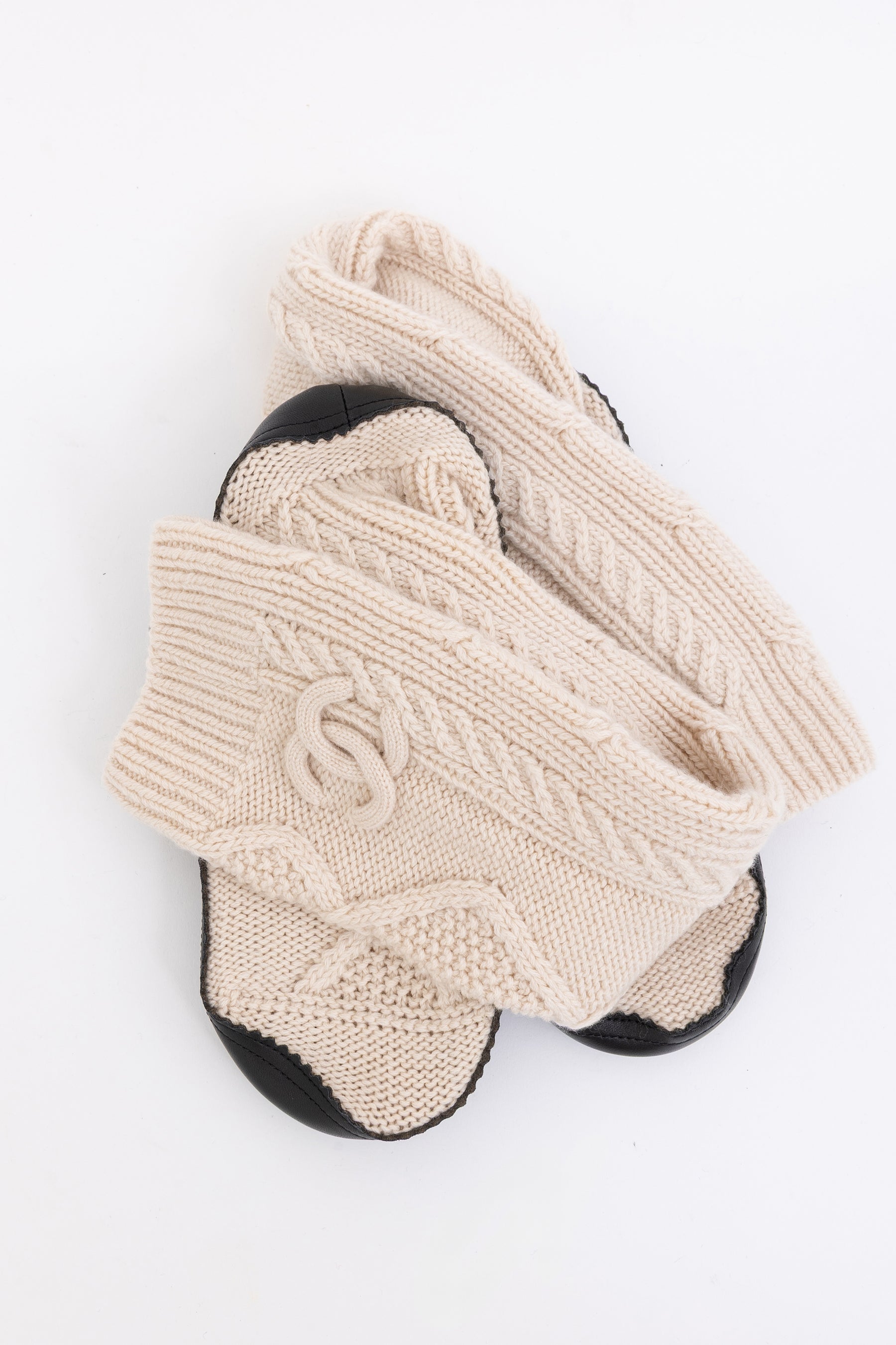 Cable-Knit Slippers