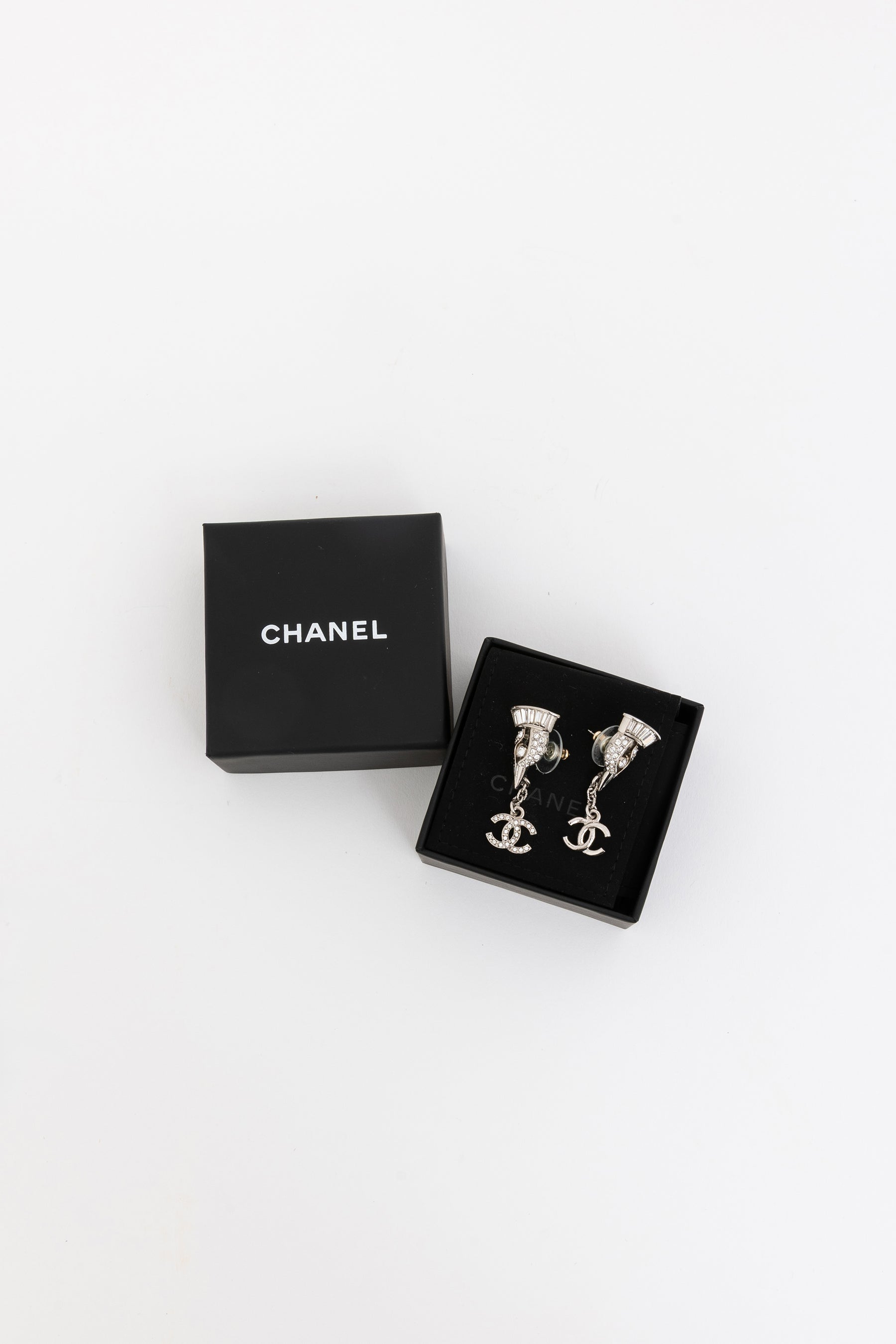 Crystal Bird Drop Earrings