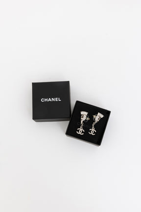 Crystal Bird Drop Earrings