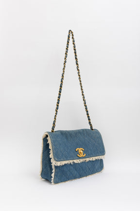 Denim Fringed Bag