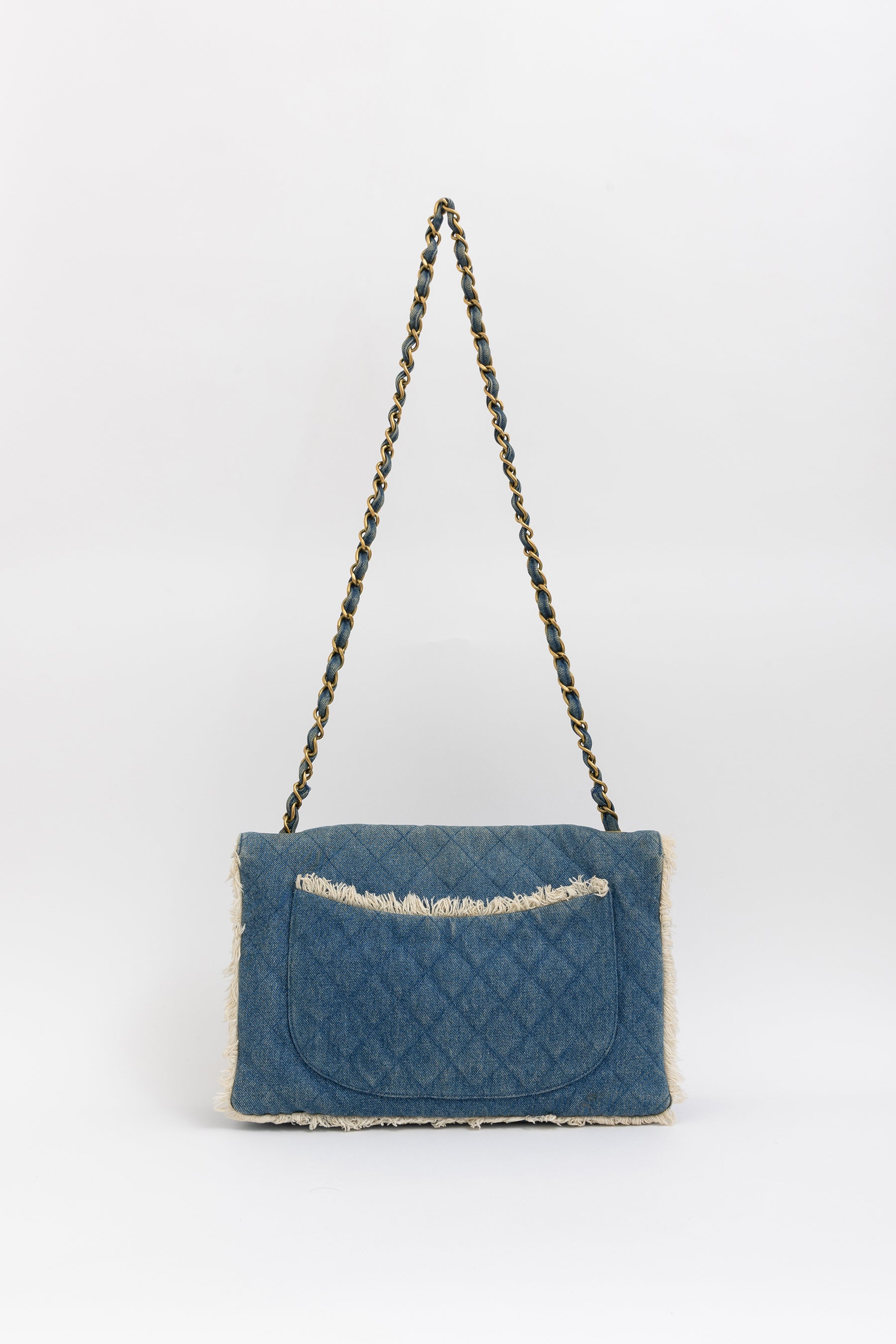 Denim Fringed Bag