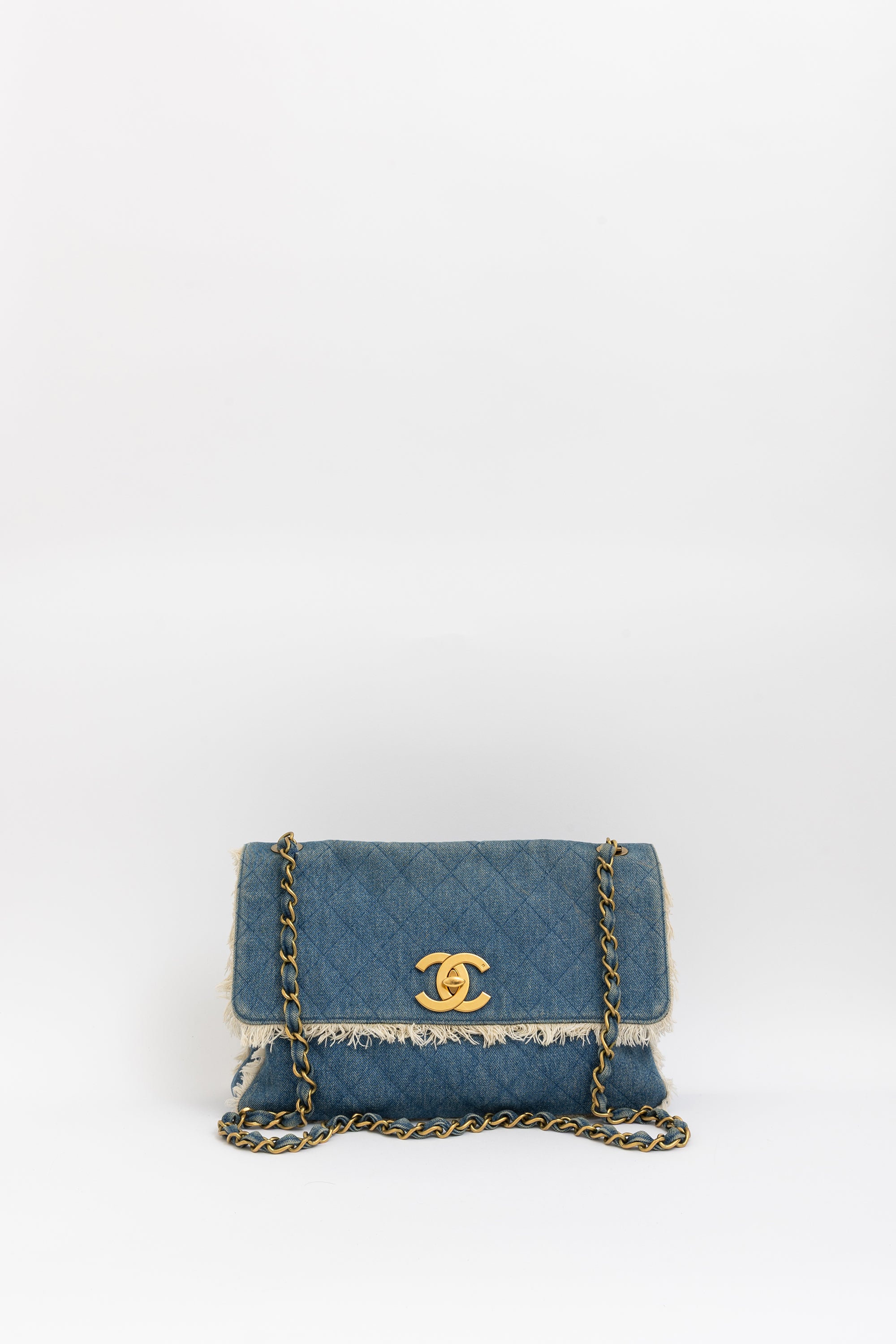 Denim Fringed Bag
