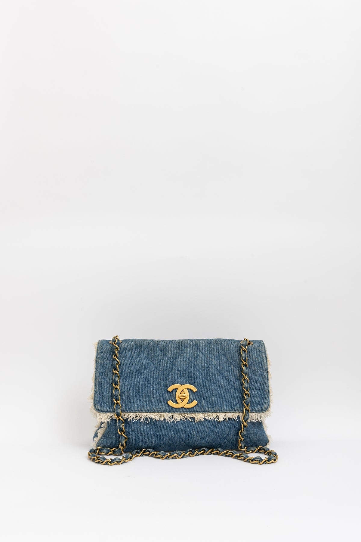 Denim Fringed Bag