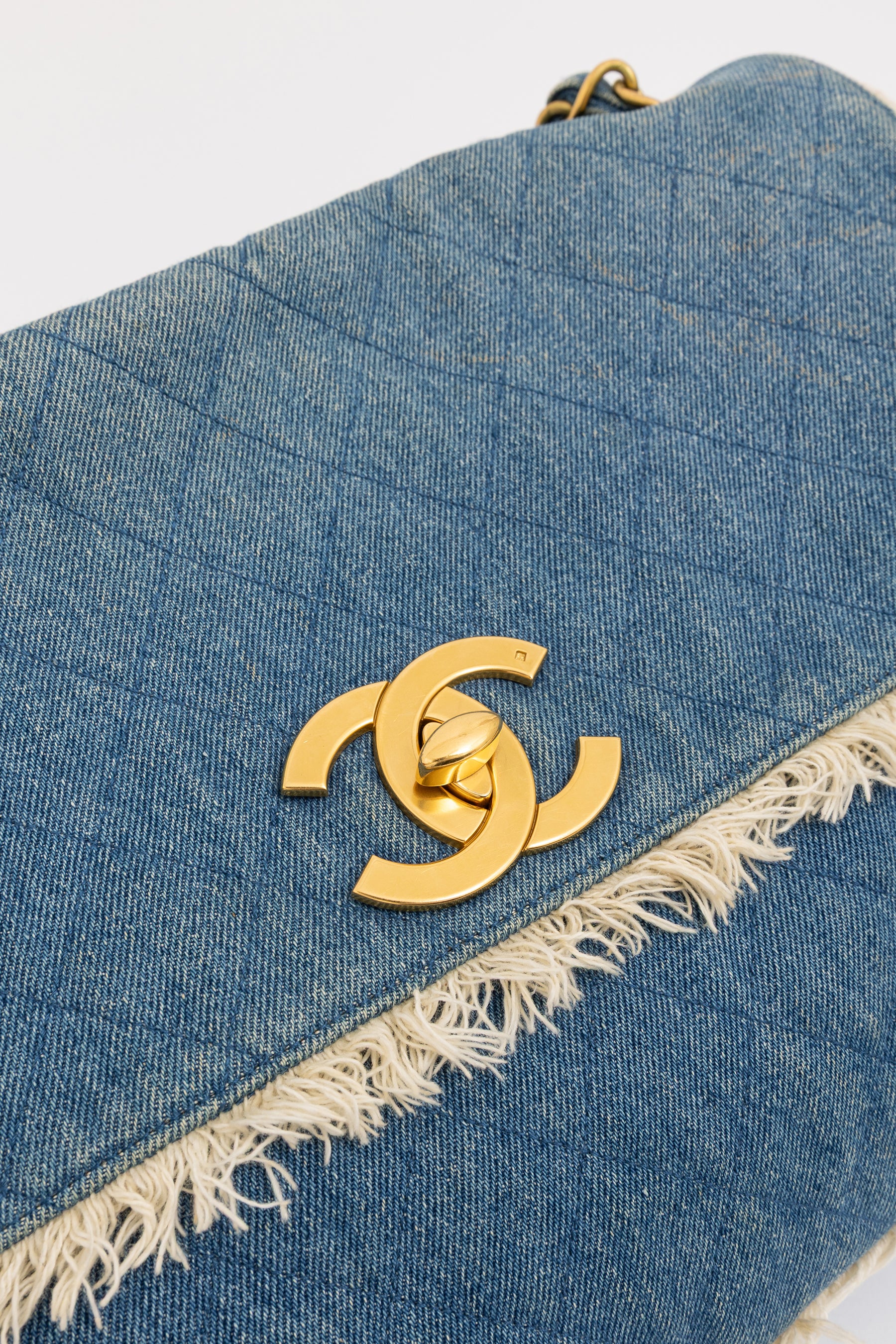 Denim Fringed Bag