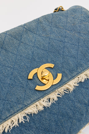 Denim Fringed Bag