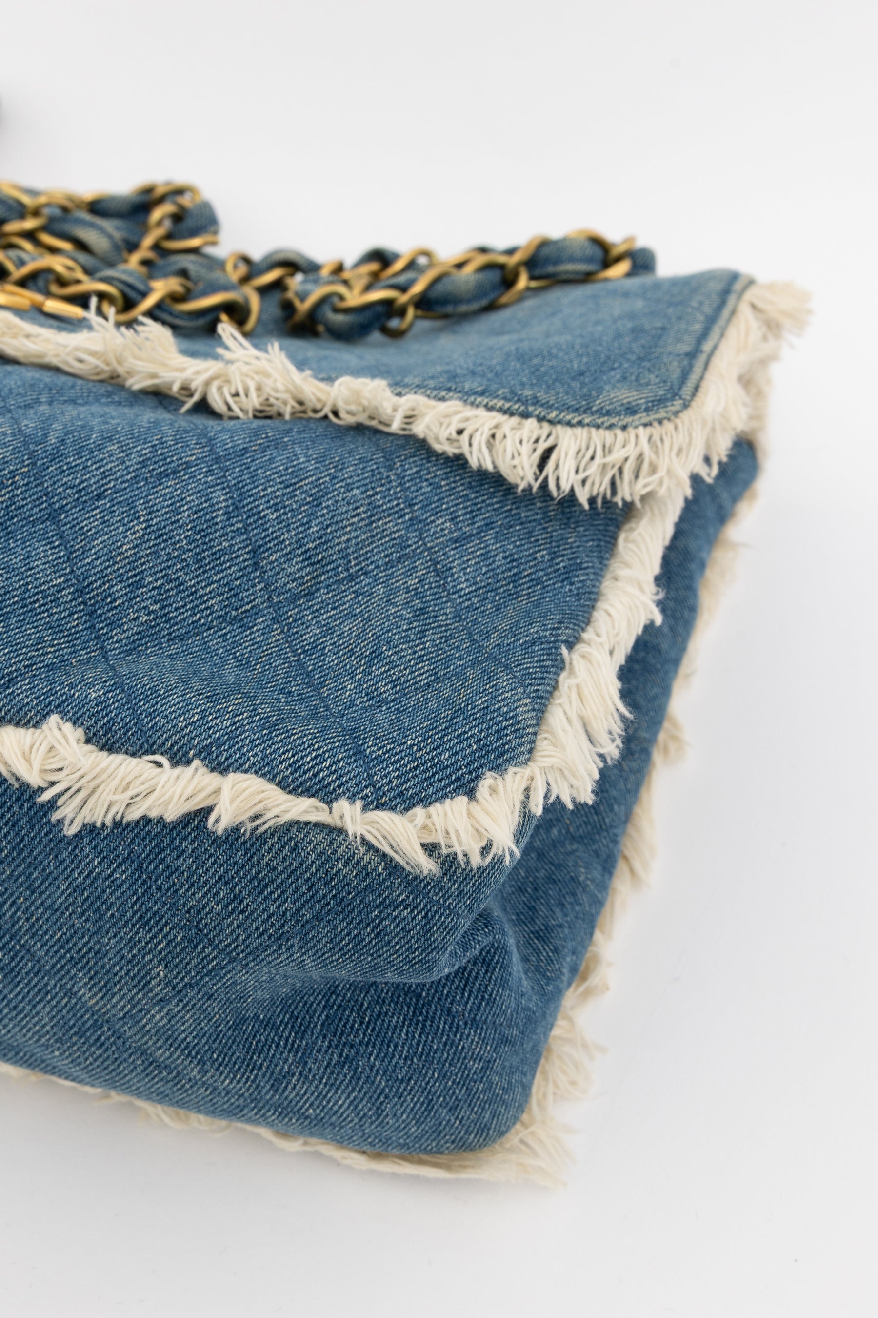 Denim Fringed Bag