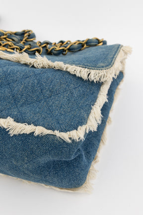 Denim Fringed Bag