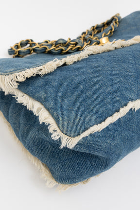Denim Fringed Bag