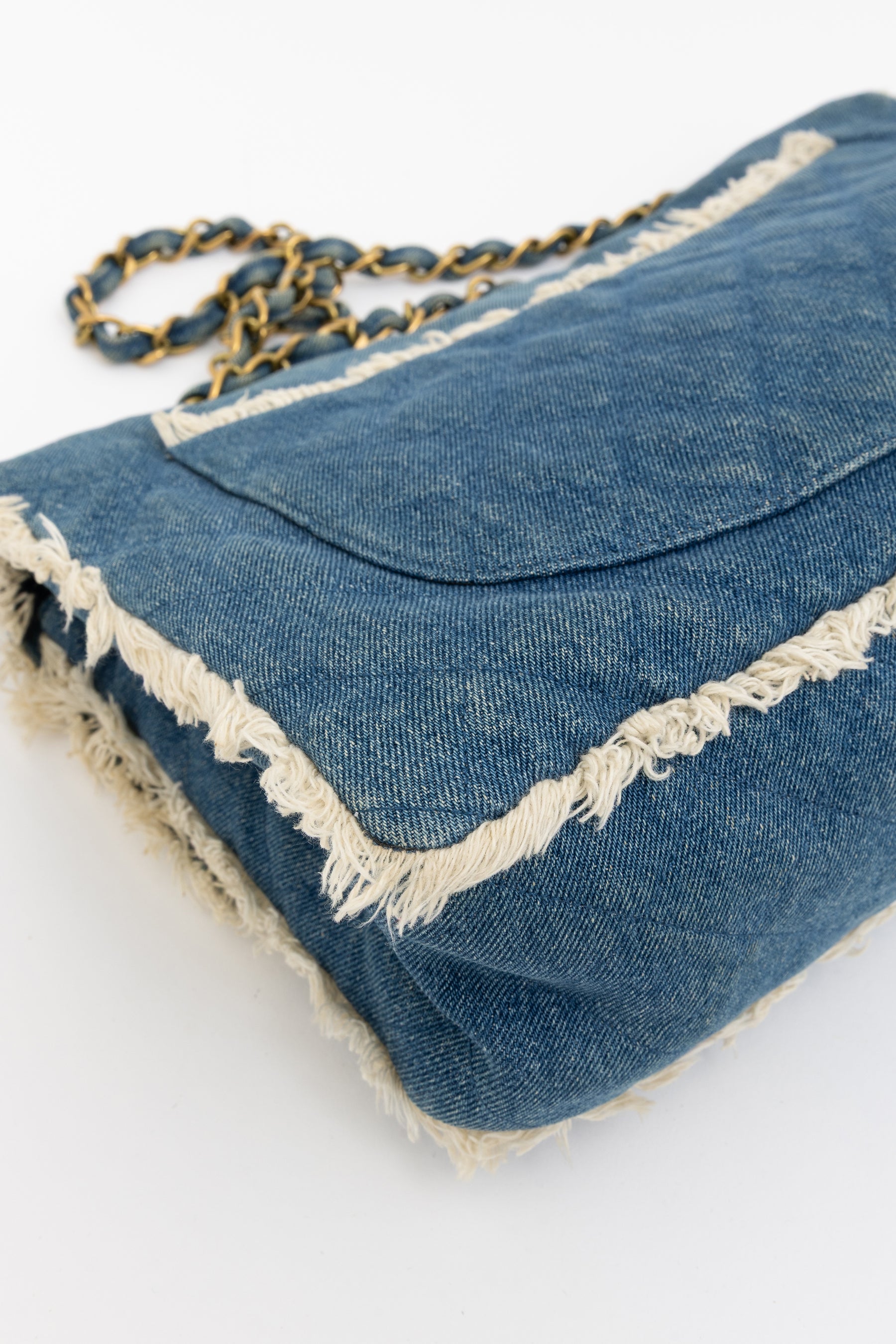 Denim Fringed Bag