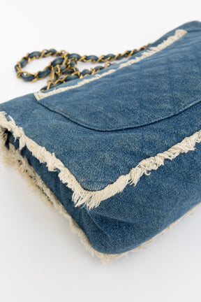 Denim Fringed Bag