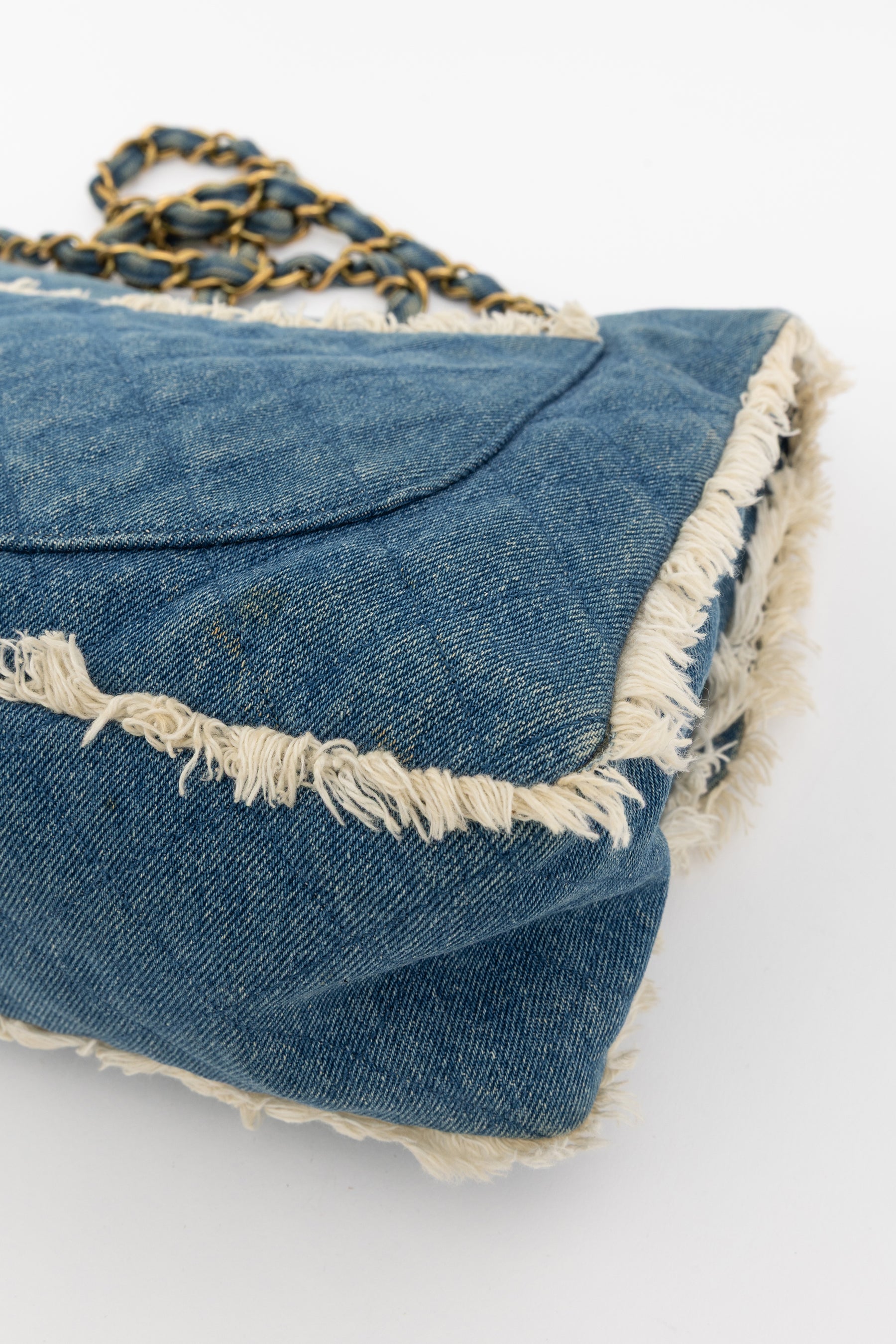 Denim Fringed Bag