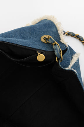 Denim Fringed Bag