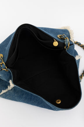 Denim Fringed Bag