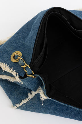 Denim Fringed Bag