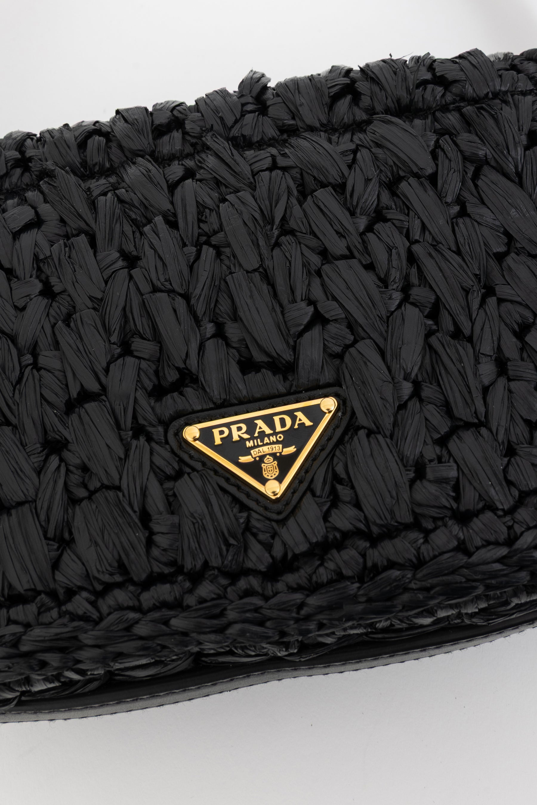 Raffia Logo Crossbody Bag