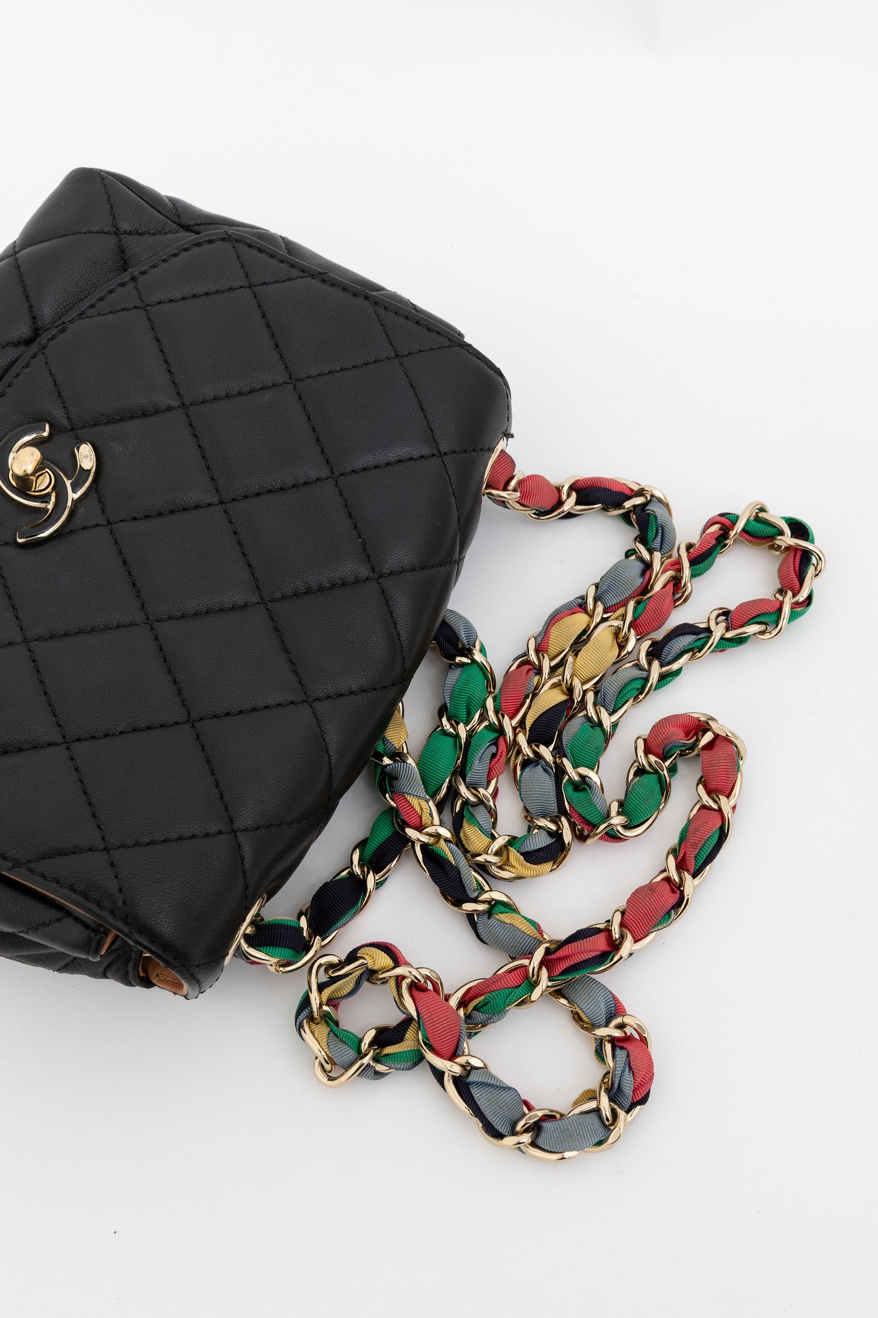 Ribbon Chain Small Flap Bag