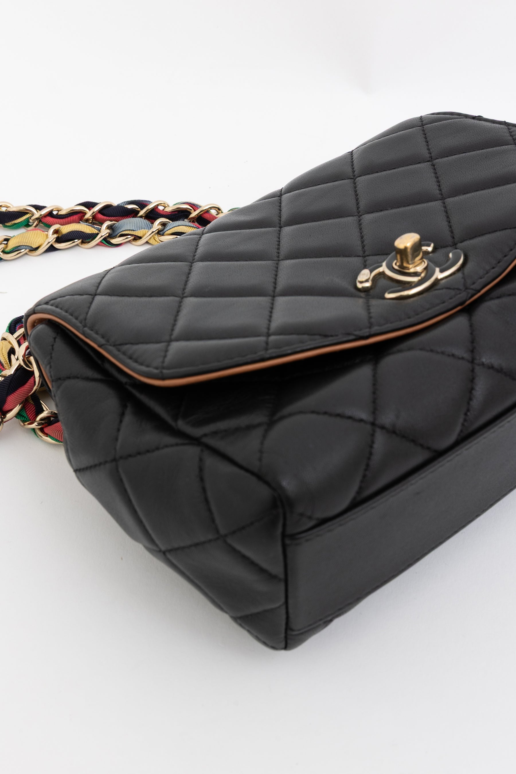 Ribbon Chain Small Flap Bag