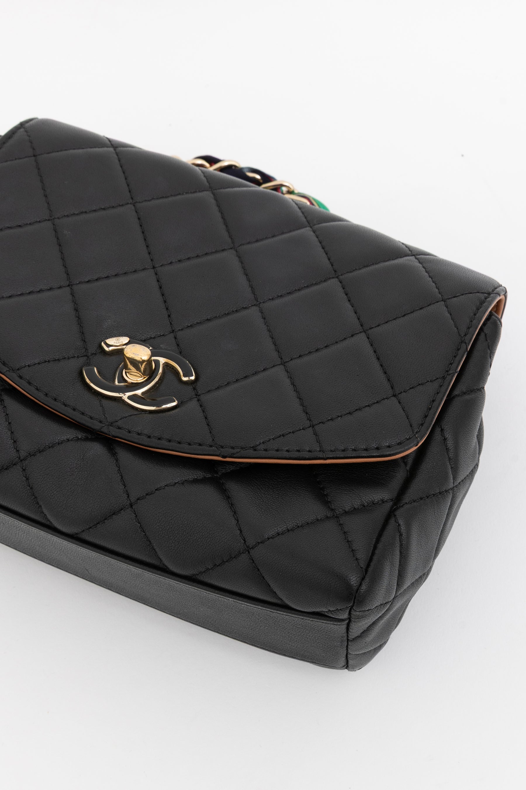 Ribbon Chain Small Flap Bag