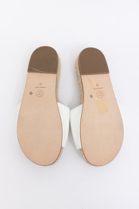 Crystal Logo Espadrille Slides