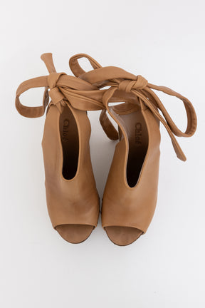 Wedge Platform Ankle Tie Sandals