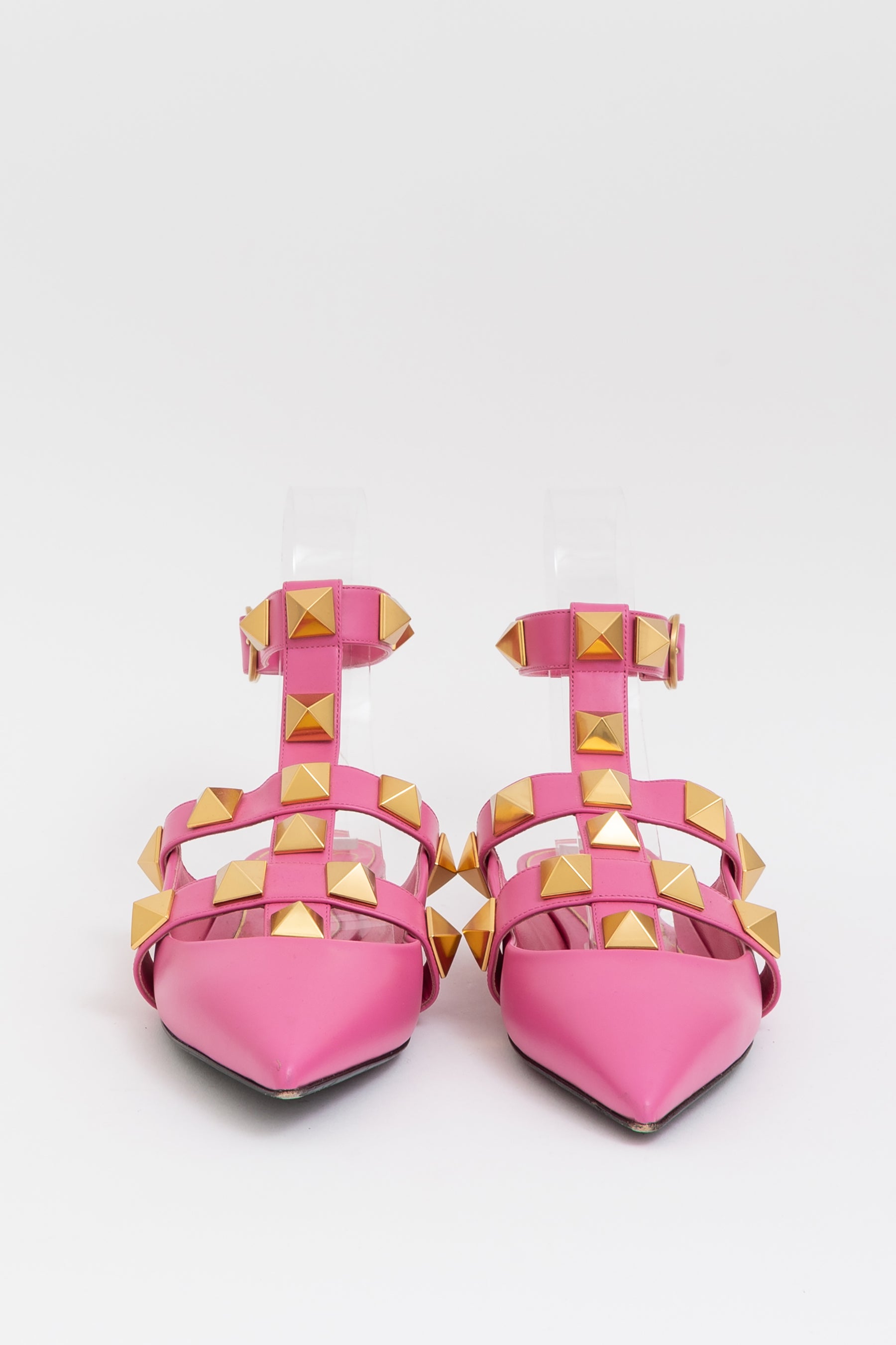 Roman Stud Pointed Ballerina Flats