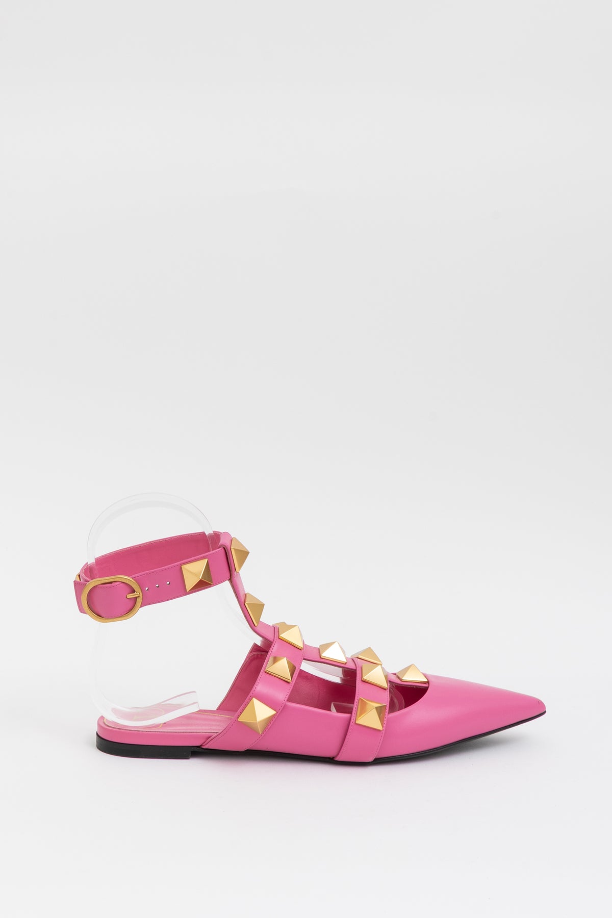 Roman Stud Pointed Ballerina Flats