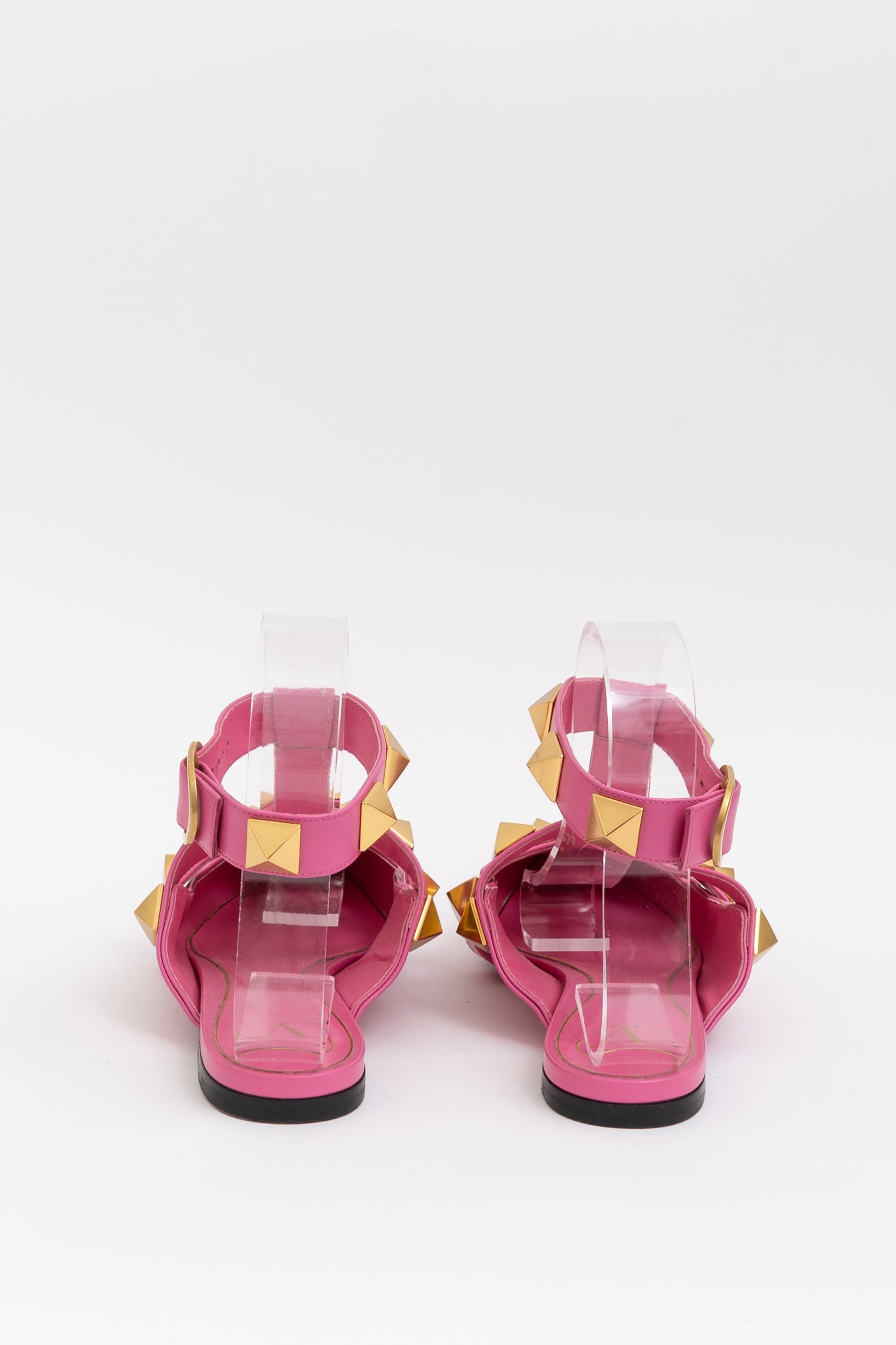 Roman Stud Pointed Ballerina Flats