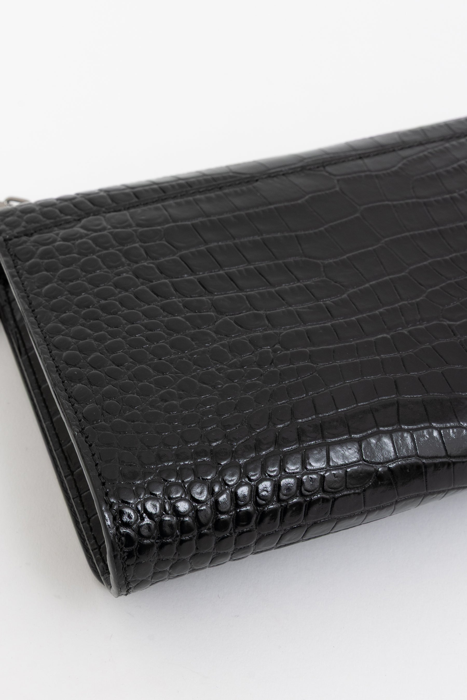 Palace Croc-Embossed Crossbody Bag