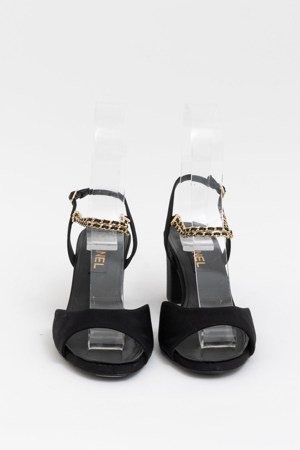 Chain Slingback Heels