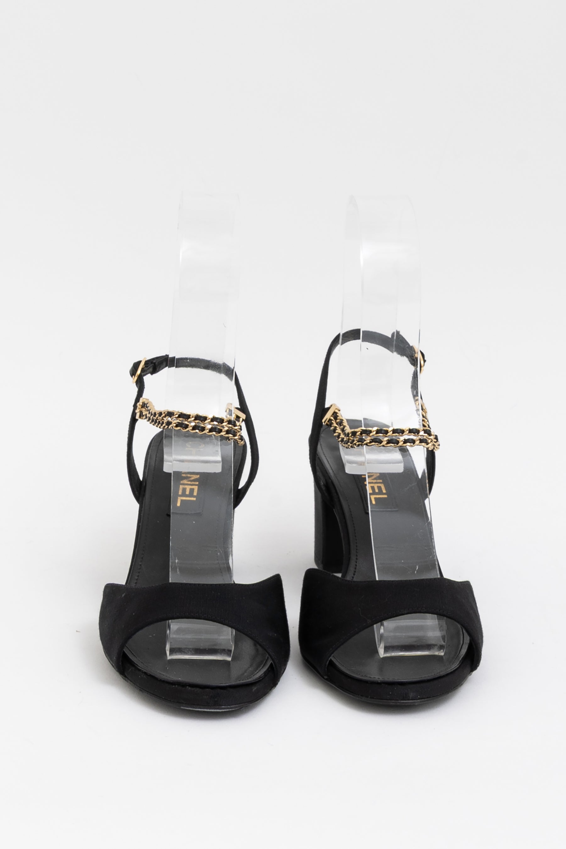 Chain Slingback Heels