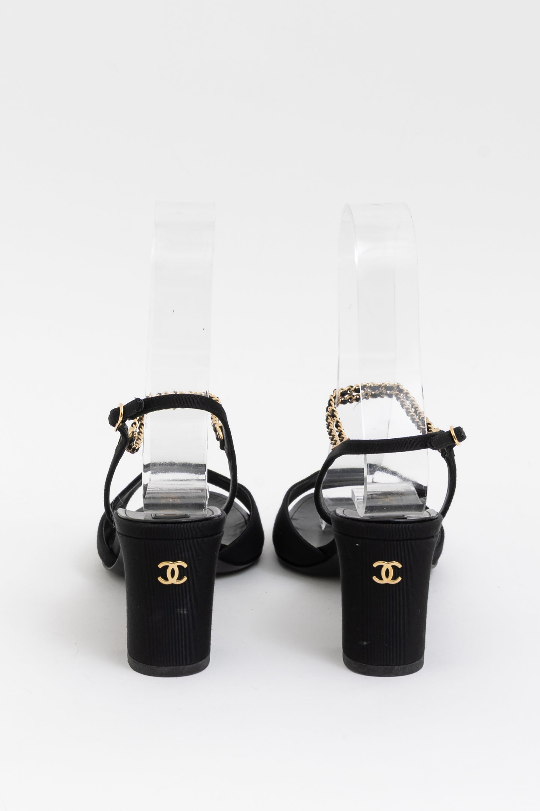 Chain Slingback Heels