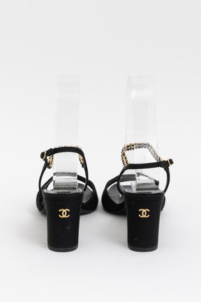 Chain Slingback Heels