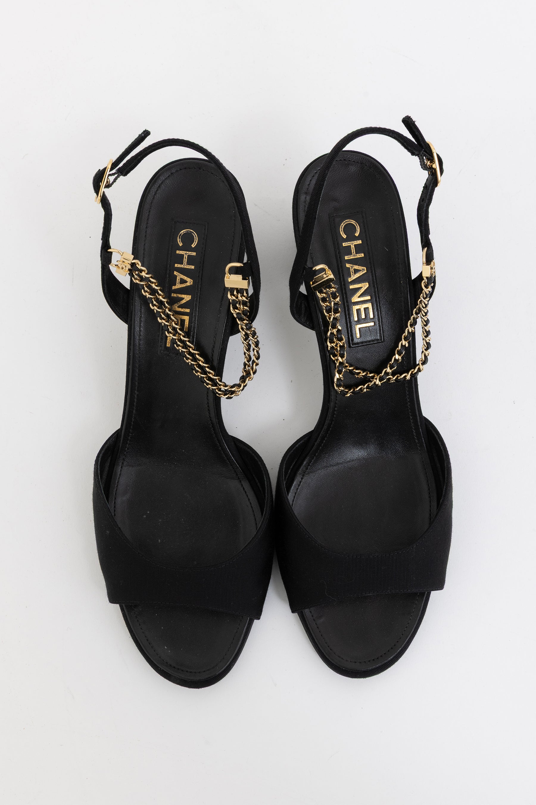 Chain Slingback Heels