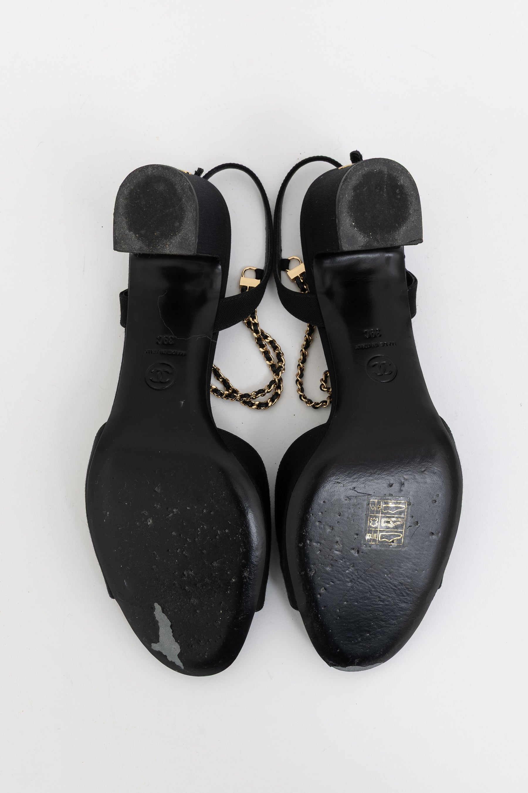 Chain Slingback Heels