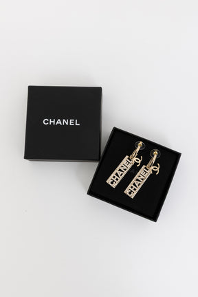 Logo Drop Earrings