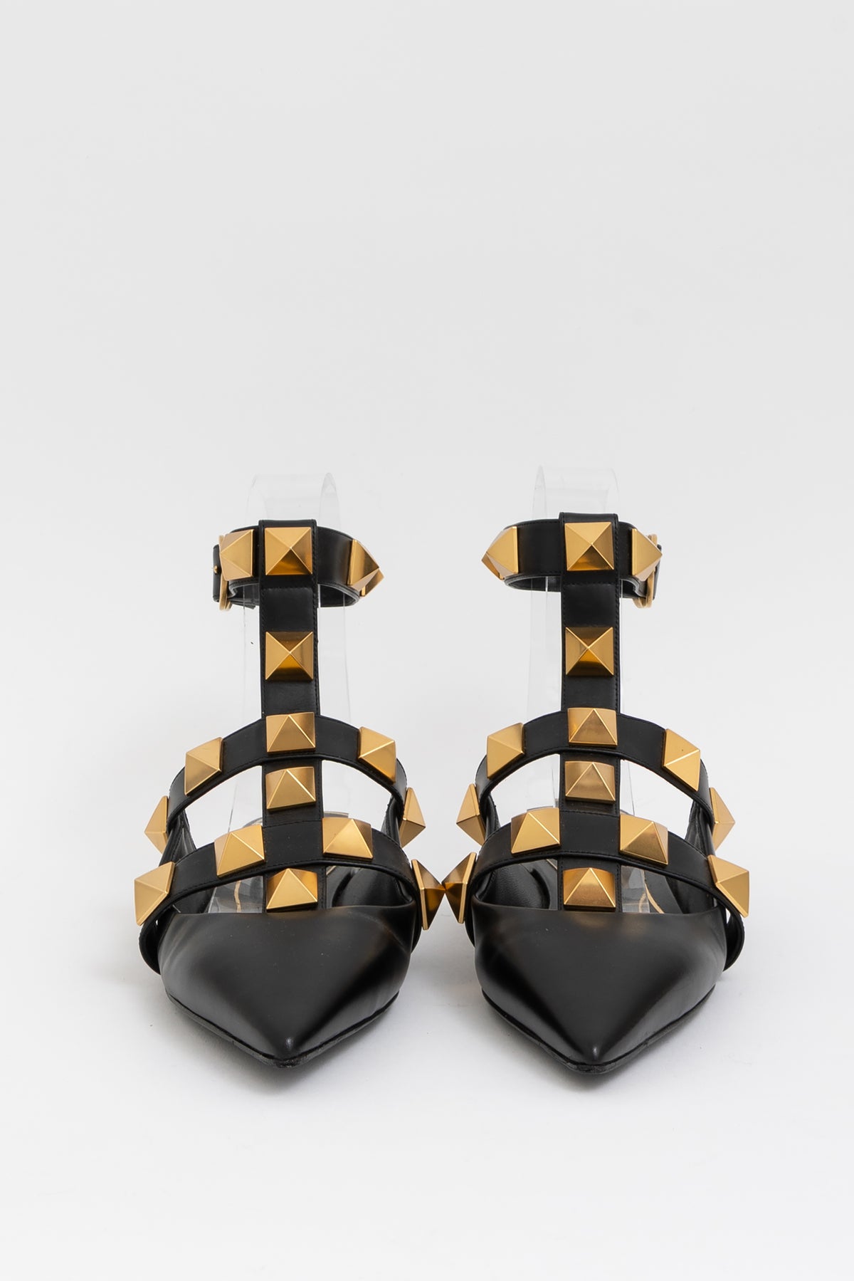 Roman Stud Pointed Ballerina Flats